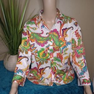 Ralph Lauren multicolored paisley printed shirt